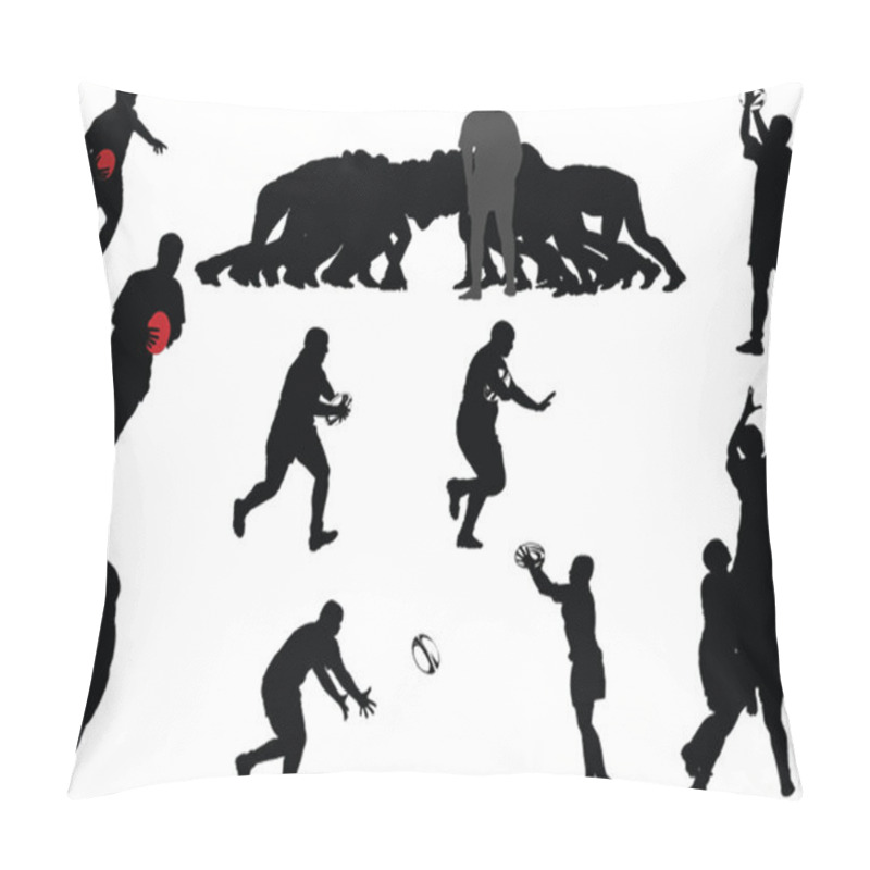 Personality  Rugby Player Collection - Vector Pillow Covers