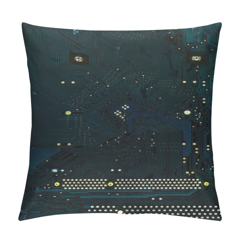 Personality  Digital Circuit Board With Microchips And Components  Pillow Covers