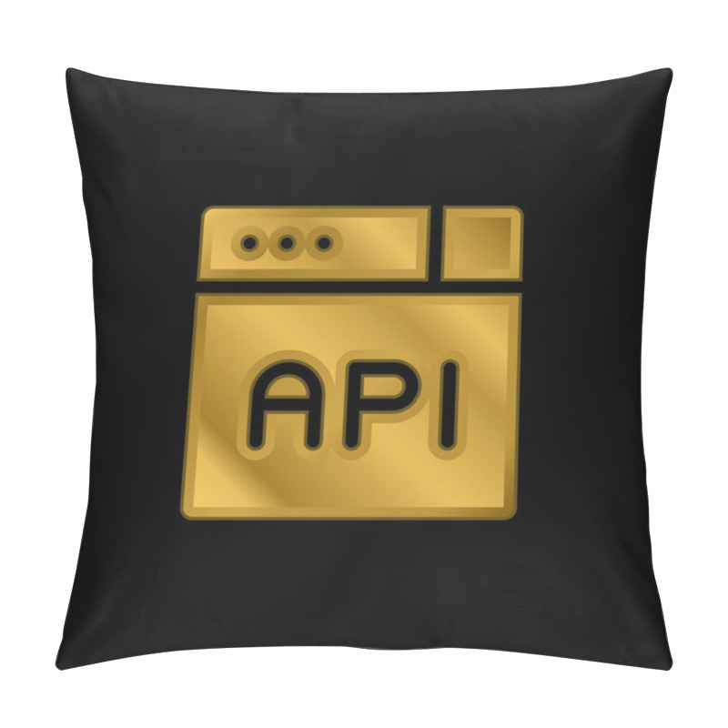 Personality  Api Gold Plated Metalic Icon Or Logo Vector Pillow Covers