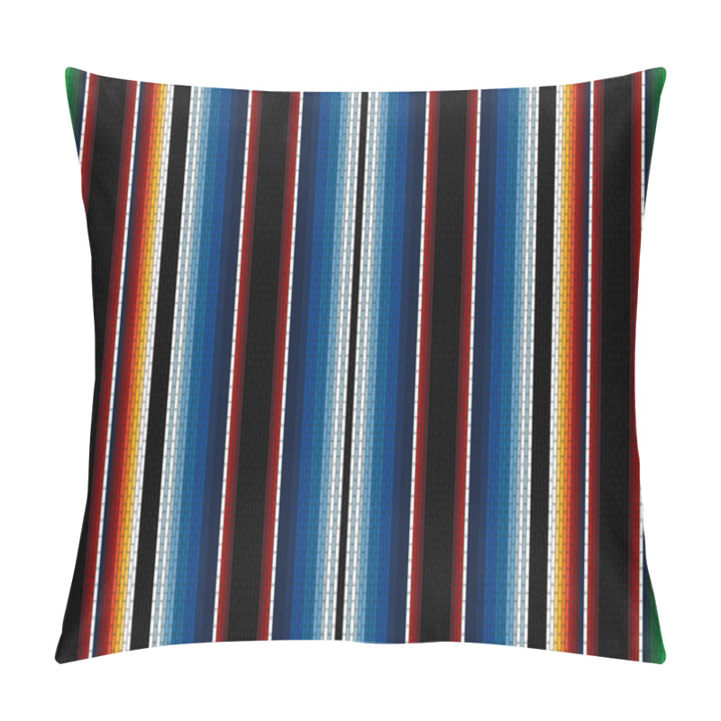 Personality  Ethnic Textile Background. Mexican Stripe Seamless Pattern. Serape Mexican Blanket. Ornament For Cinco De Mayo Fiesta Decor. Ethnic, Boho, Western Decor Style. Pillow Covers