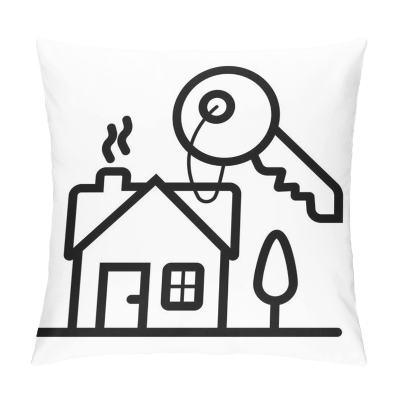 Personality  Home Key Icon Vector Pillow Covers