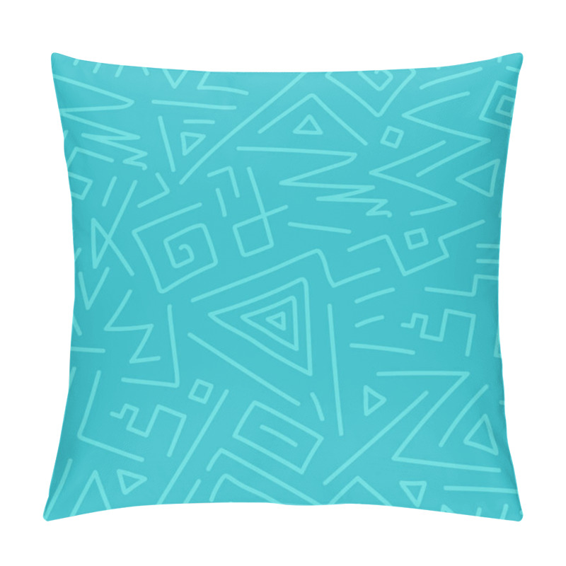 Personality  Vector Seamless Geometric Pattern - Hand Drawn Design, Doodle Style. Drawing Decorative Background Pillow Covers