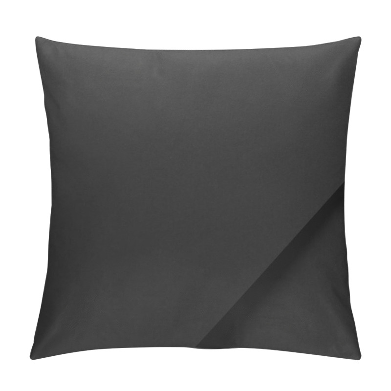 Personality  Close-up View Of Blank Black Paper Background  Pillow Covers