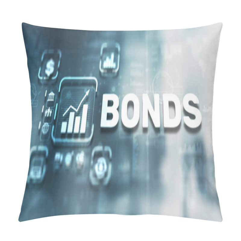 Personality  Bond Finance Banking Technology Concept. Trade Market. Pillow Covers