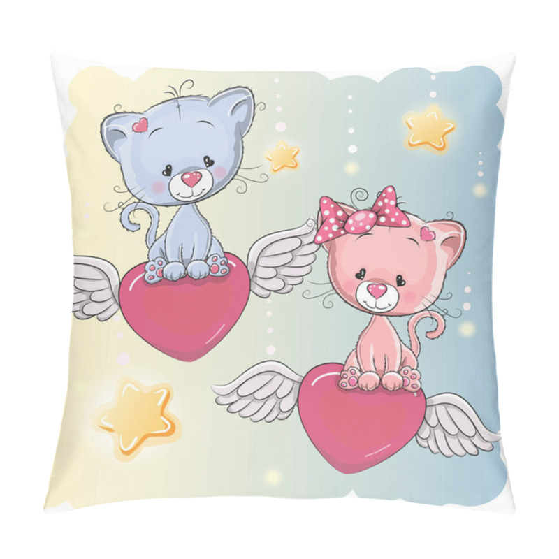 Personality  Cute Lovers Kittens Pillow Covers