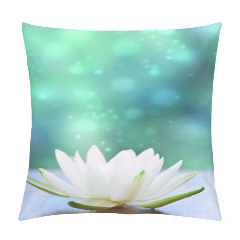 Personality  White Water Lilly Flower Pillow Covers