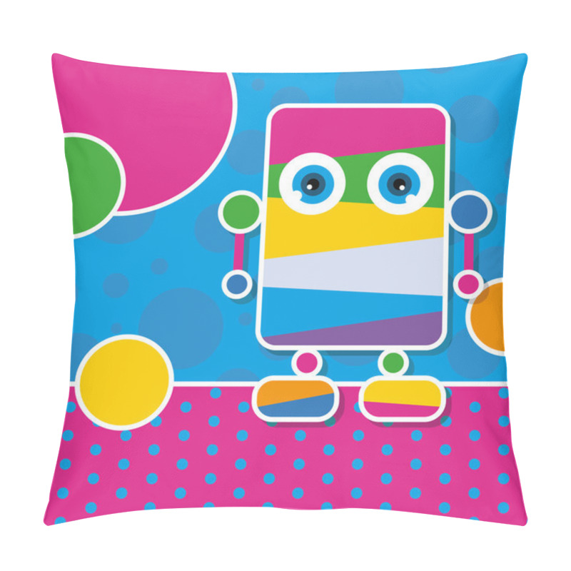 Personality  Cute Robot Greeting Card Pillow Covers