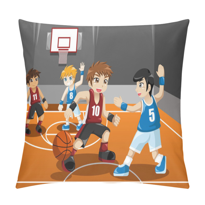 Personality  Kids Playing Basketball  Pillow Covers