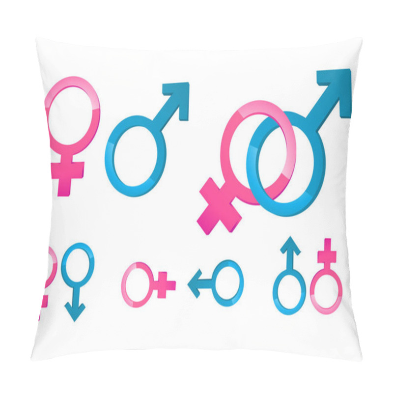 Personality  Symbols Of Men And Women Pillow Covers