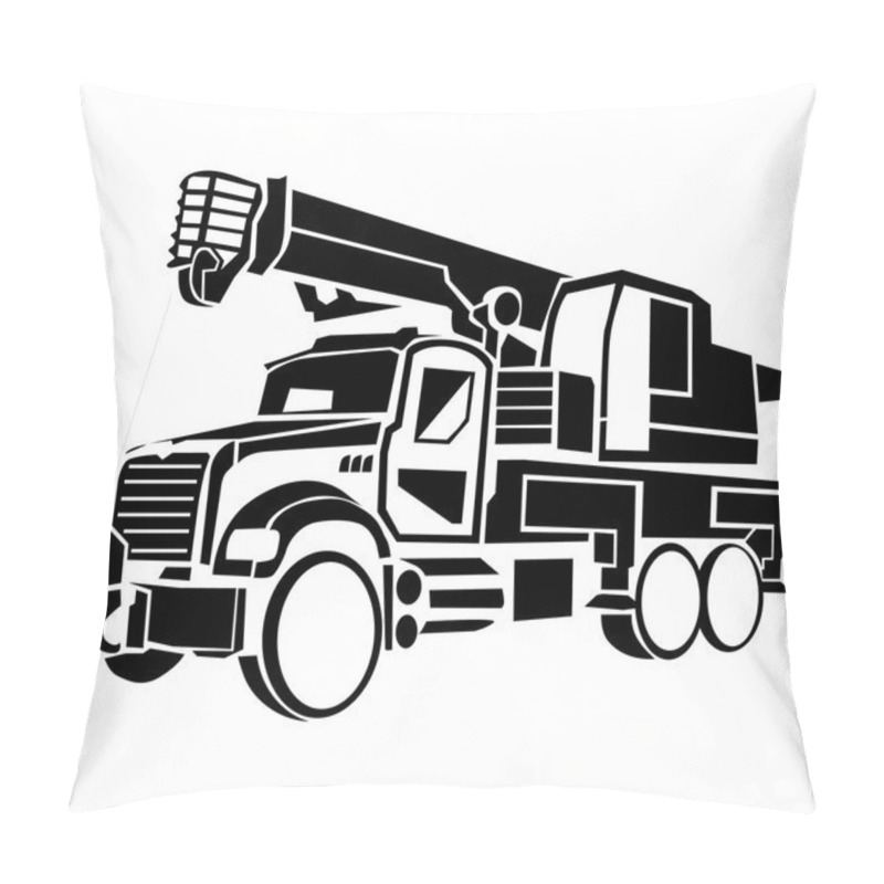 Personality  Crane Truck Pillow Covers