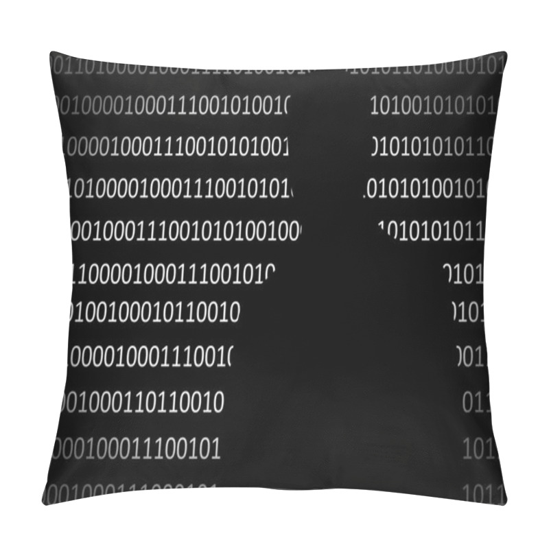 Personality  Anonymous Hacker Without Face And Binary Code Background Pillow Covers