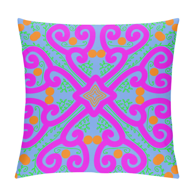 Personality  Circular Seamless Pattern Of Delicate Floral Motif  Pillow Covers