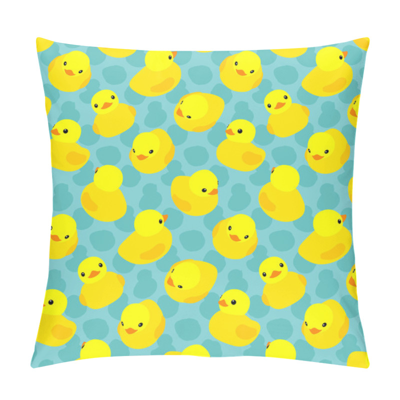 Personality  Seamless Pattern With Yellow Rubber Ducks Pillow Covers