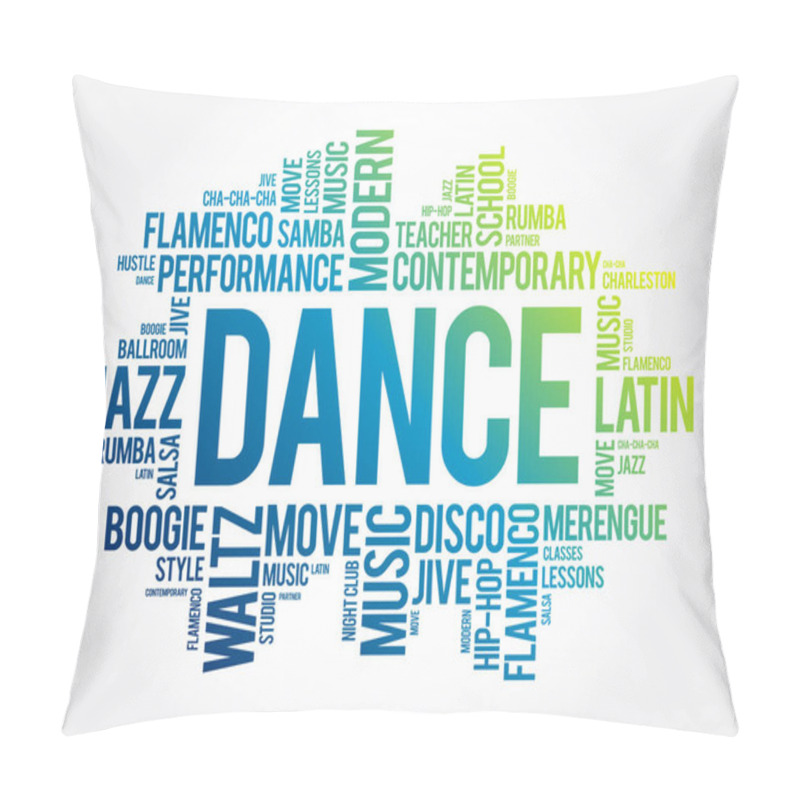 Personality  Dance Word Cloud Collage, Concept Background Pillow Covers