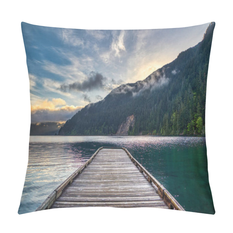 Personality  Beautiful View Of The Lake In The Mountains Pillow Covers