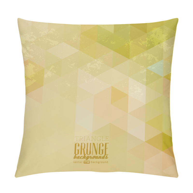 Personality  Mosaic Background With Triangles. Pillow Covers