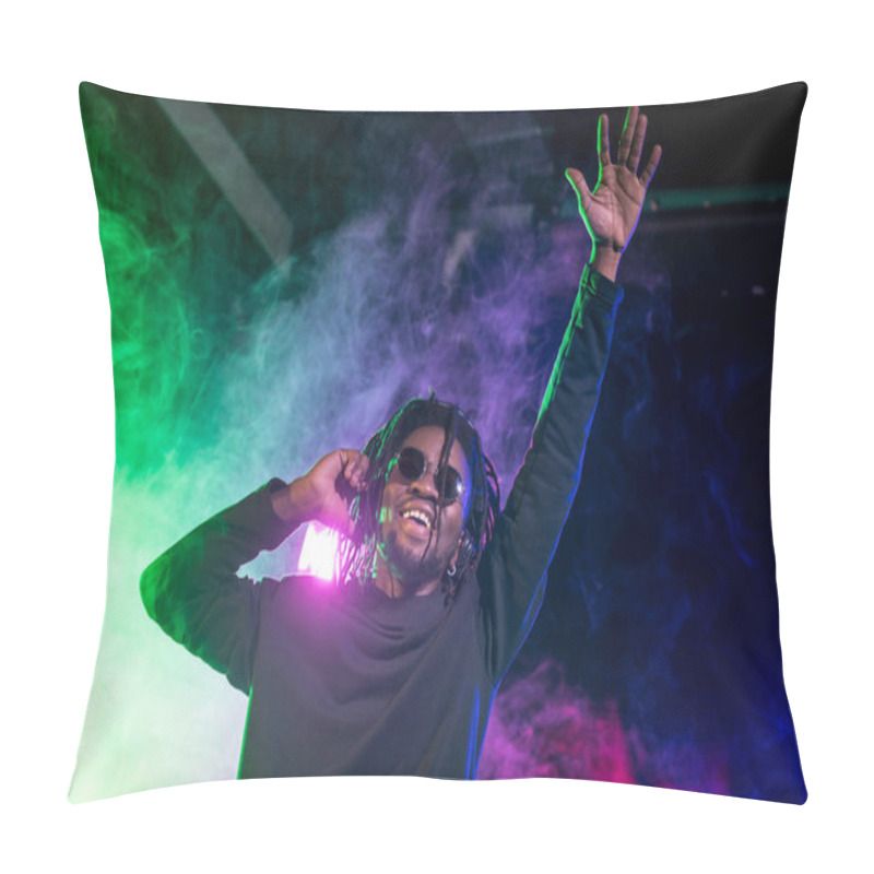 Personality  DJ In Headphones On Music Concert Pillow Covers