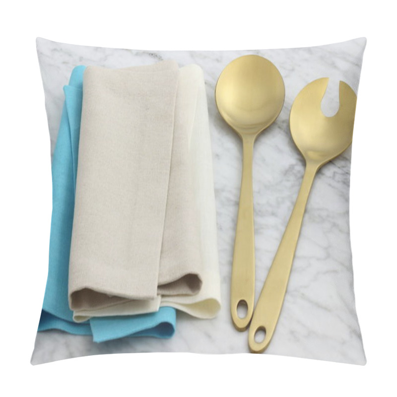 Personality  Beautiful Golden Salad Servers Pillow Covers