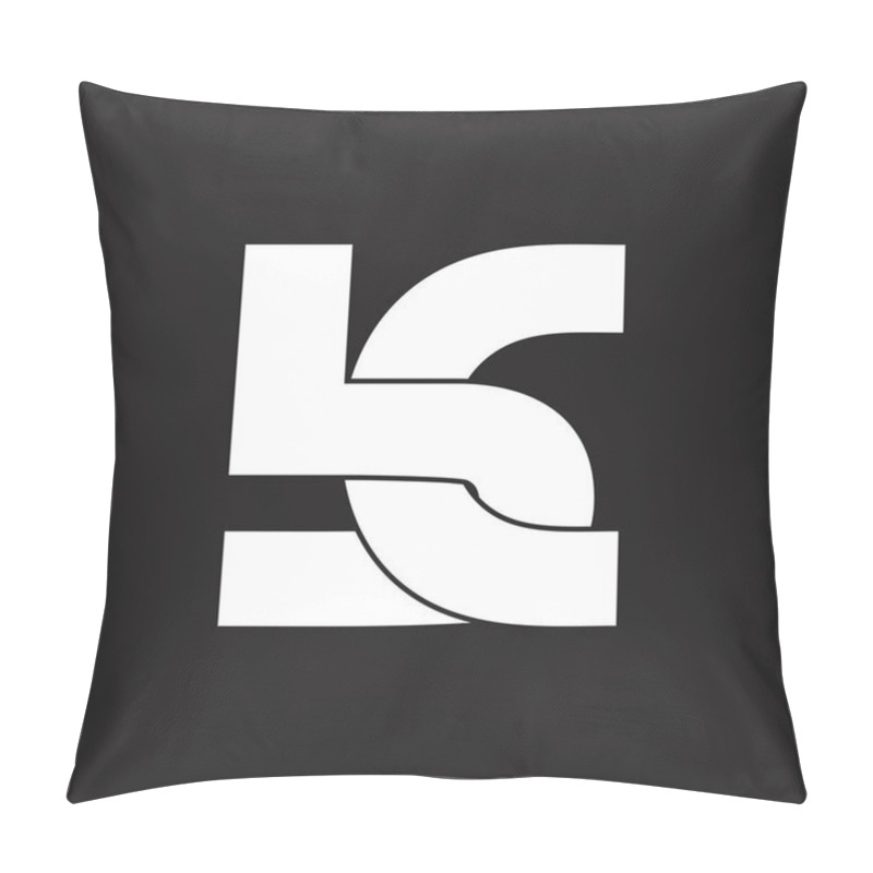 Personality  abstract letters bc simple linked logo vector pillow covers