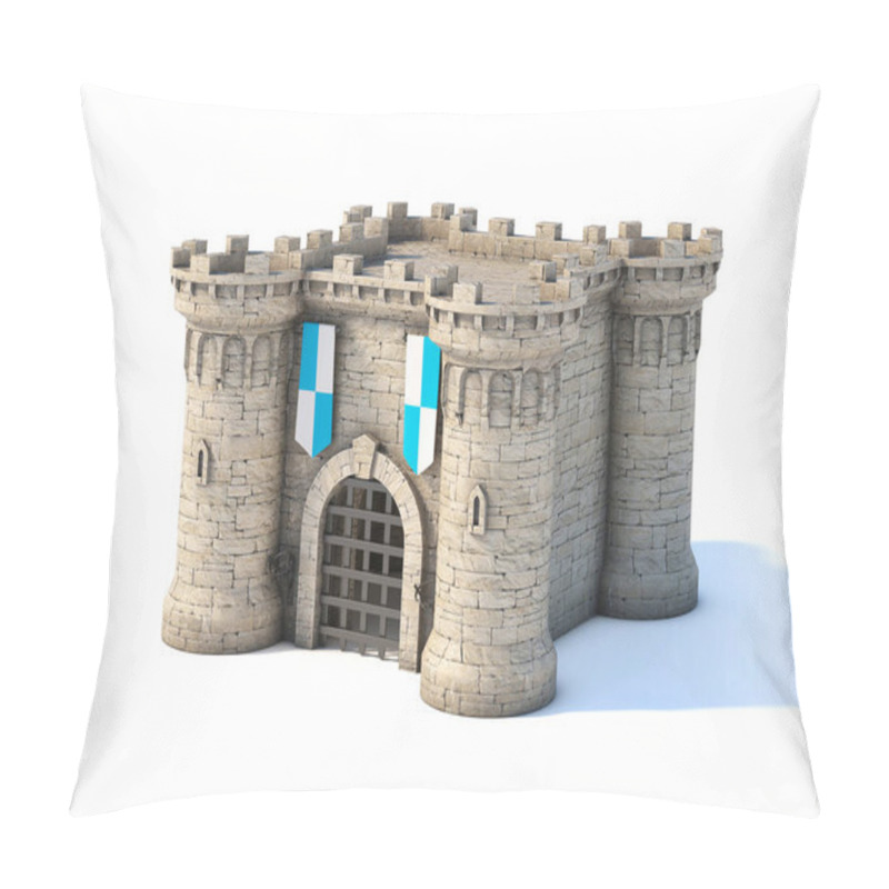 Personality  Middle Ages Fortress, Medieval Towers 3d Rendering Pillow Covers