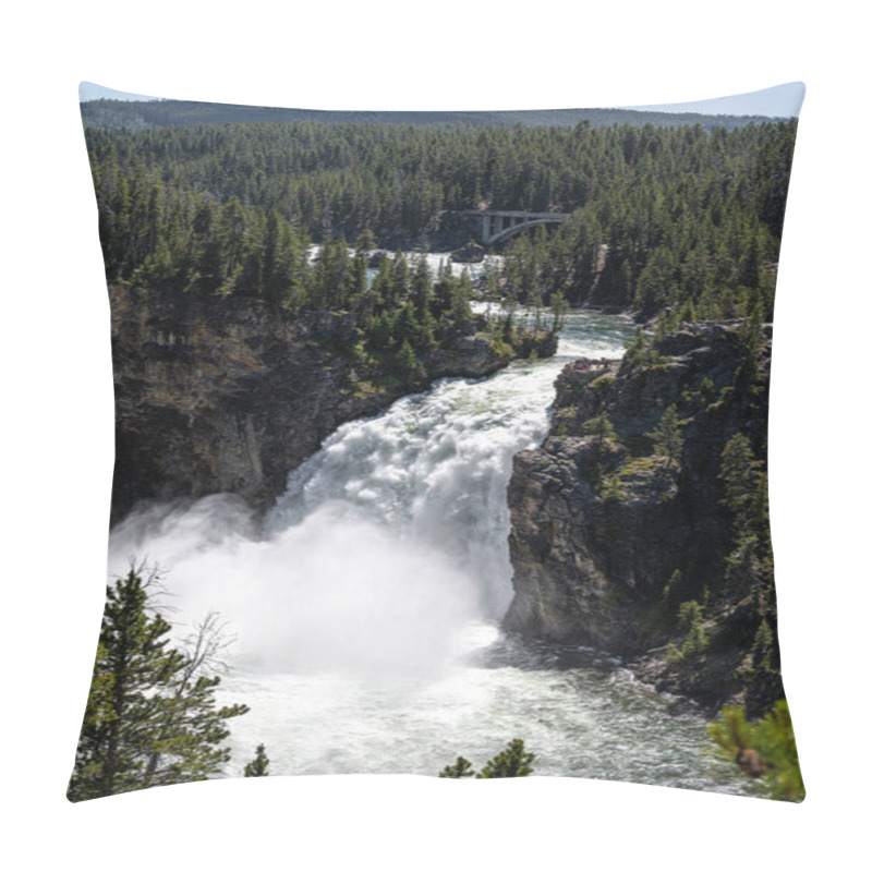 Personality  Upper Falls At The Grand Canyon, Yellowstone National Park Pillow Covers