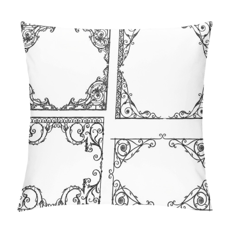 Personality  Decorative Frames In The Art Nouveau Style Pillow Covers