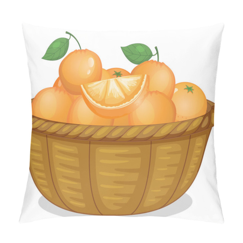 Personality  Basket Of Oranges Pillow Covers