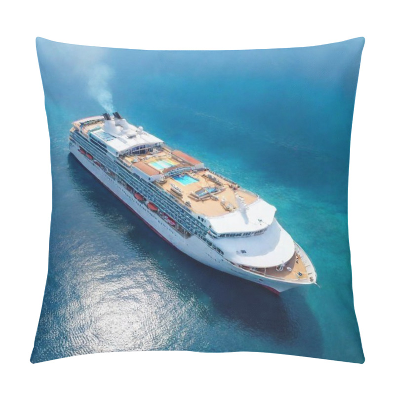 Personality  View From The Top Of The Futuristic Cruise Liner, Travel Pillow Covers