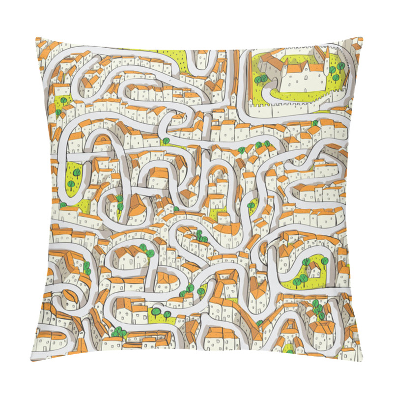 Personality  Old Town Maze Game Pillow Covers