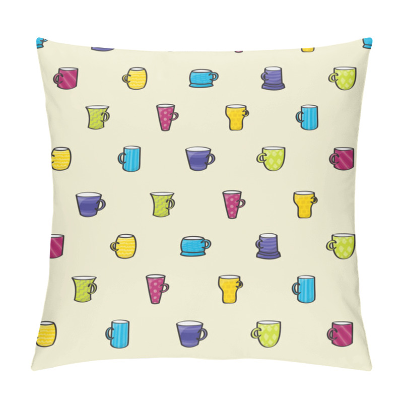 Personality  Drinking Mugs Seamless Background Pillow Covers