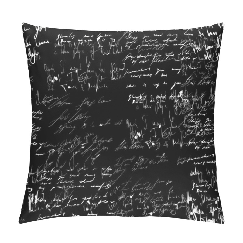 Personality  Seamless Vector Pattern. White Text On A Black Background. Pillow Covers