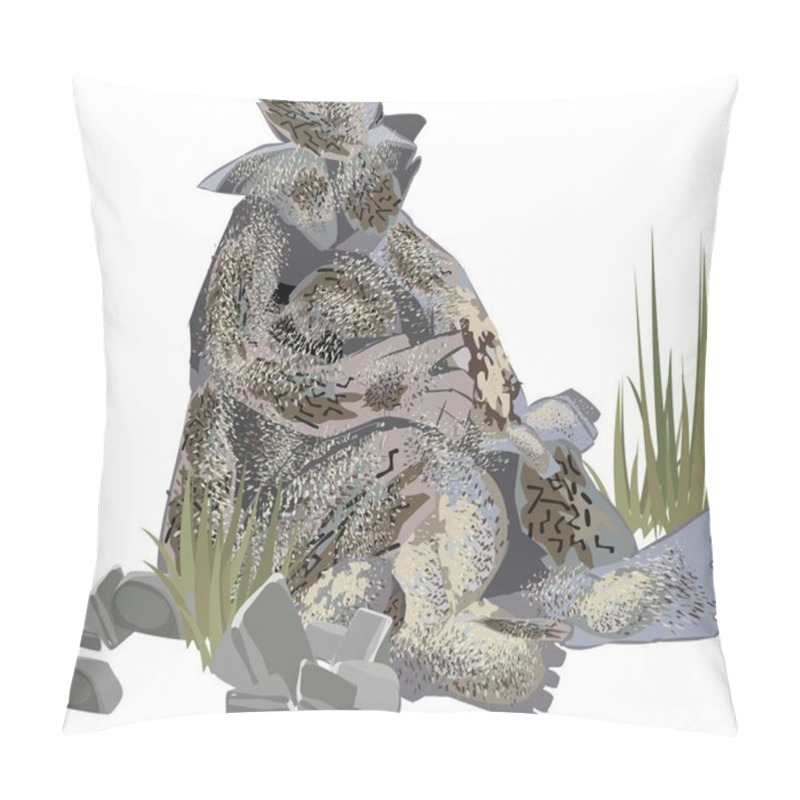 Personality  Troll On White Background Pillow Covers