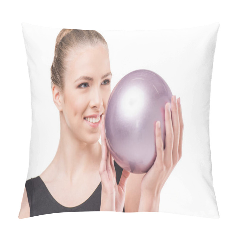 Personality  Rhythmic Gymnast With Ball  Pillow Covers