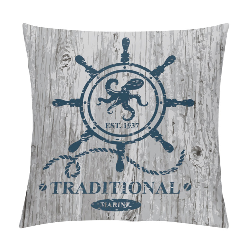 Personality  Nautical Marine Badge Pillow Covers