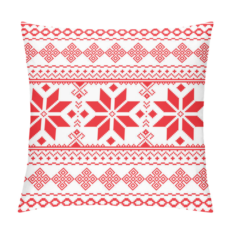 Personality  Traditional Folk Red Embroidery Pattern From Ukraine Or Belarus - Vyshyvanka Pillow Covers