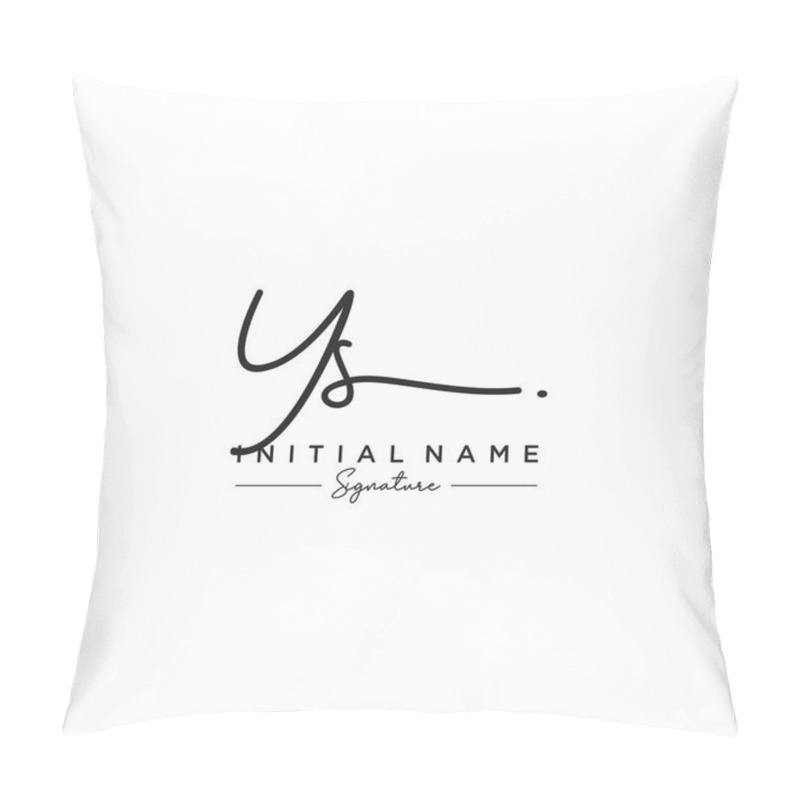 Personality  Letter YS Signature Logo Template Vector Pillow Covers