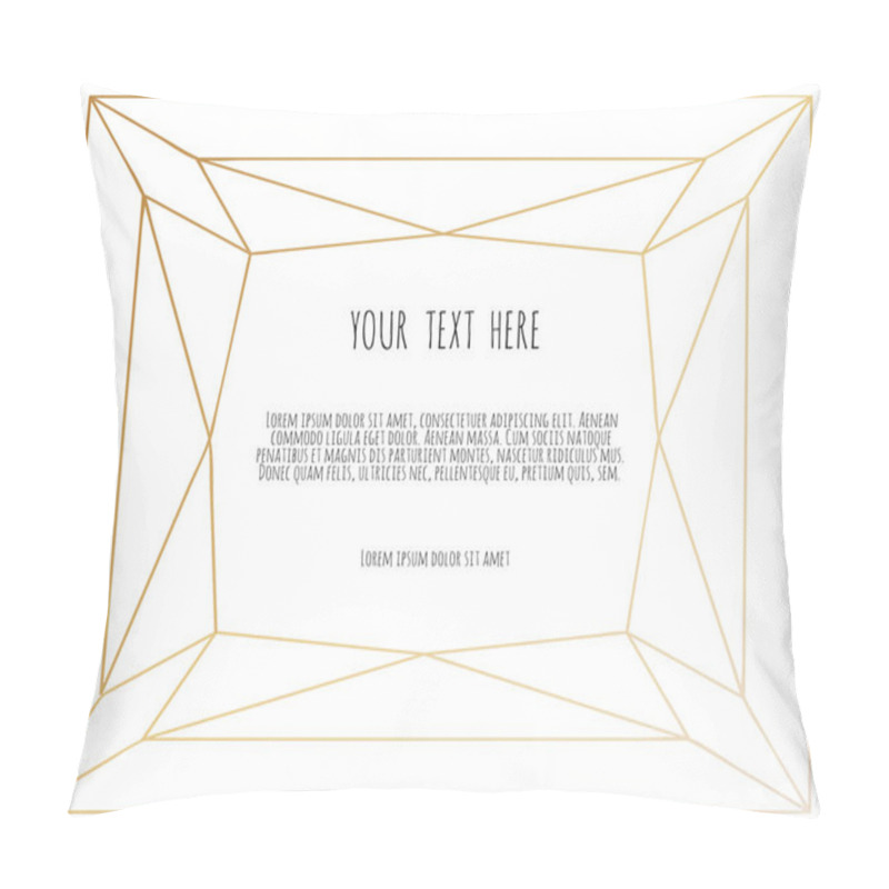 Personality  Polygonal Frame, Frame Border With Copy Space. Modern Abstract Vector Backgrounds In Art Deco Style. Pillow Covers