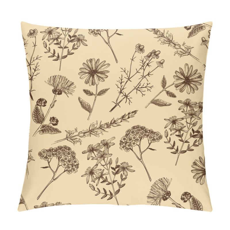 Personality  Medicinal Herbs And Plants. Pillow Covers