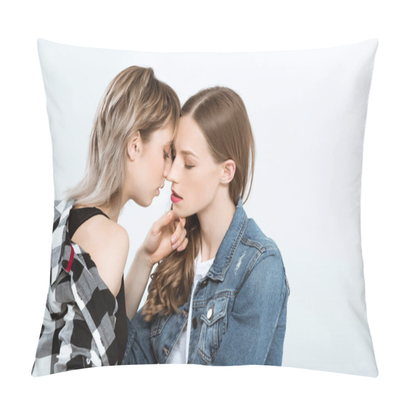 Personality  Beautiful Young Lesbian Couple  Pillow Covers