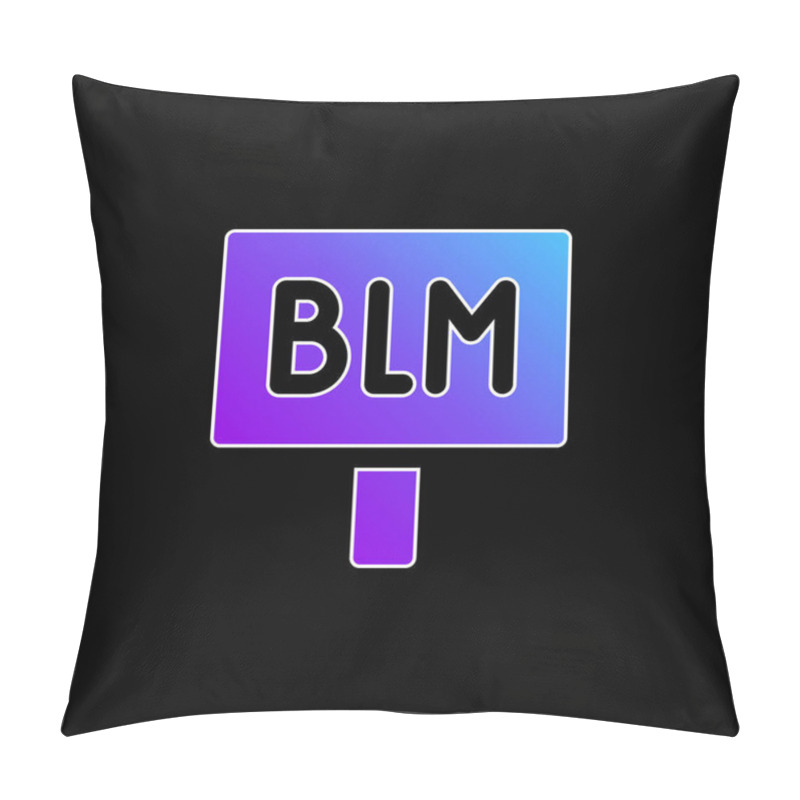 Personality  Black Lives Matter Blue Gradient Vector Icon Pillow Covers