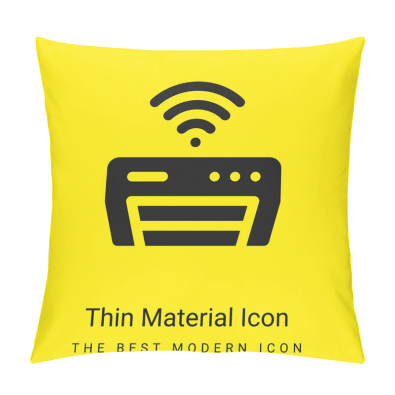 Personality  Air Conditioner Minimal Bright Yellow Material Icon Pillow Covers