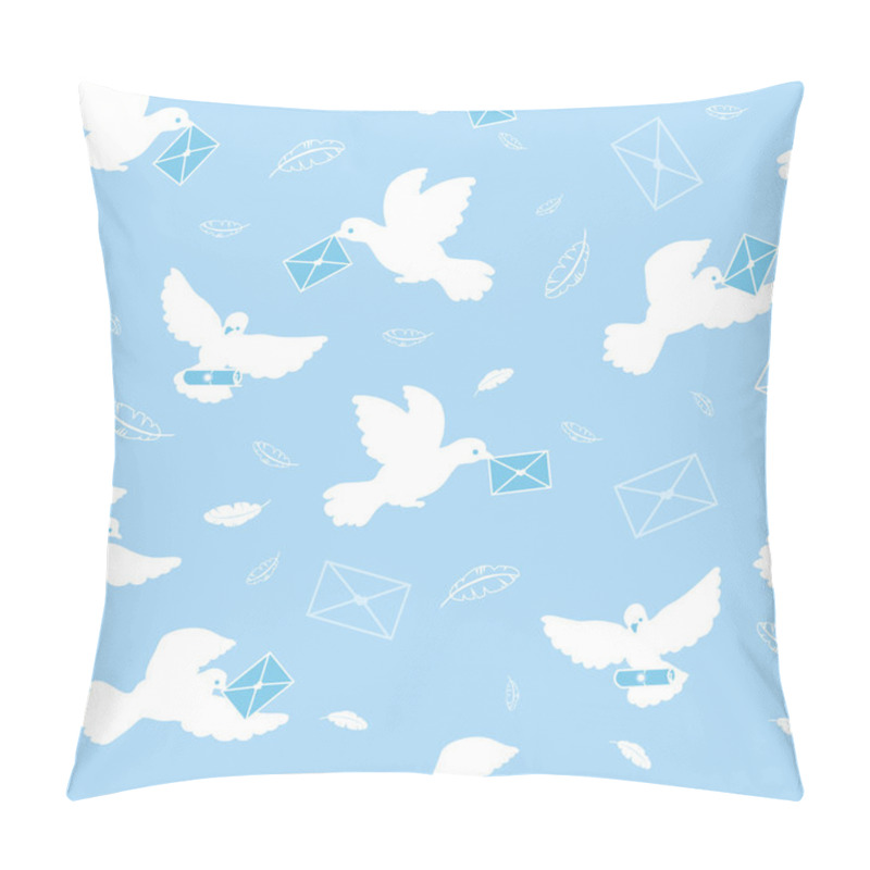 Personality  Mail Pigeons Vector Seamless Pattern Background Pillow Covers