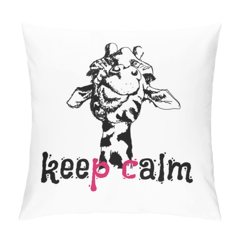 Personality  Head Of A Giraffe Hipster Pillow Covers