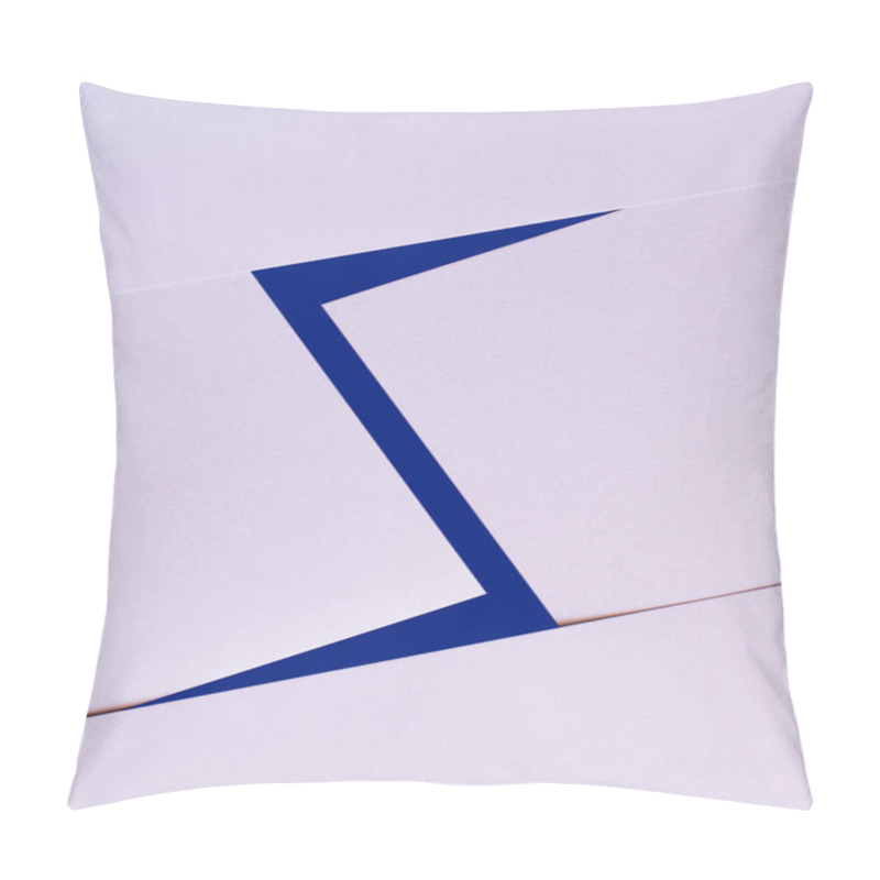 Personality  Abstract Lavender And Blue Background With Polygonal Pattern Pillow Covers