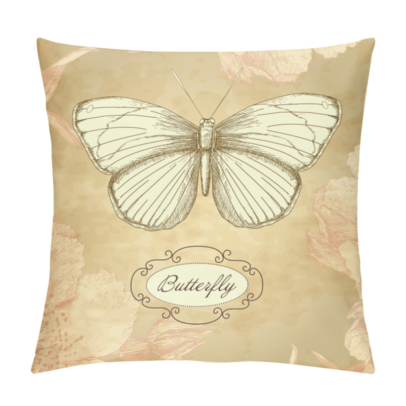 Personality  Card With A Butterfly Pillow Covers