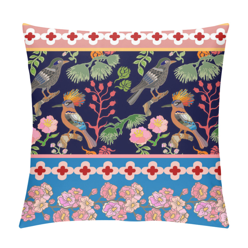 Personality  Japanese Garden. Seamless Oriental Pattern With Victorian Motifs. Pillow Covers