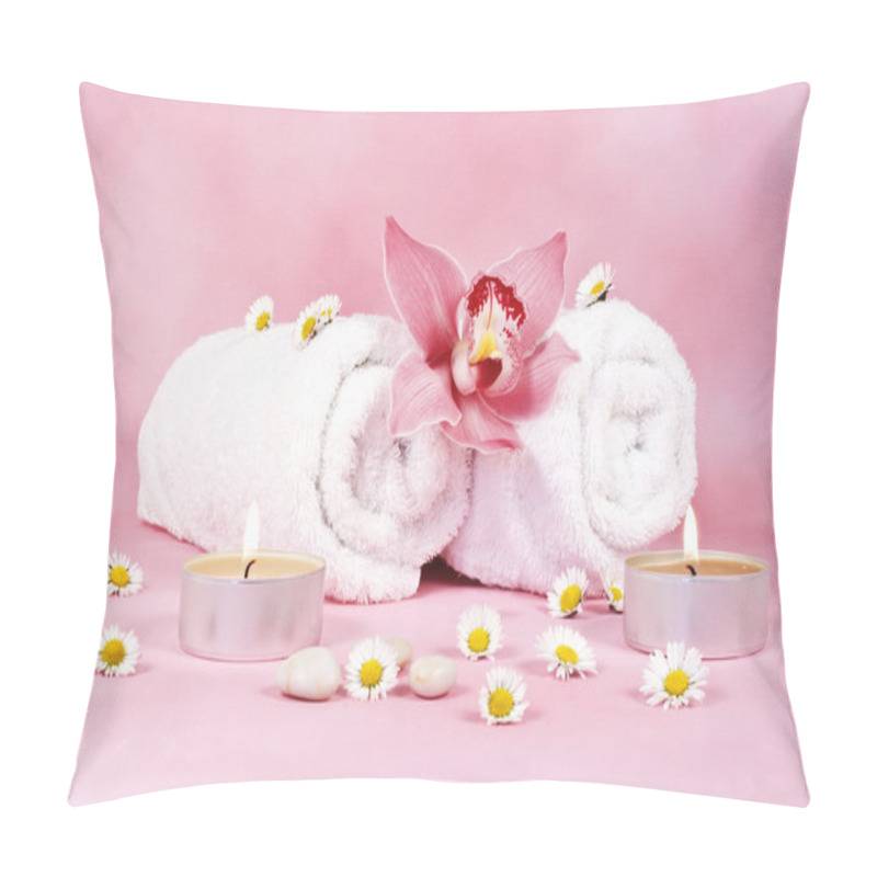 Personality  Towels And Two Candels Pillow Covers