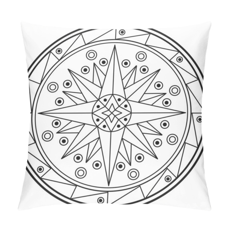 Personality  Geometric Mandala Drawing Sacred Circle Pillow Covers