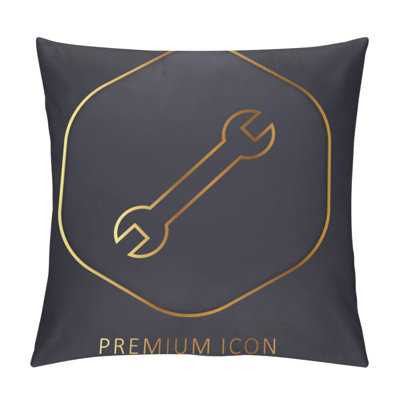 Personality  Adjustable Wrench Golden Line Premium Logo Or Icon Pillow Covers