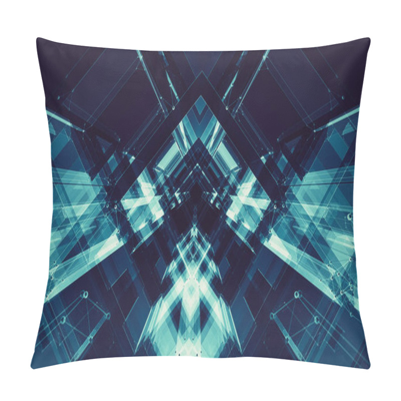 Personality  Abstract Background. Futuristic Concept Space Technology. Future Pillow Covers